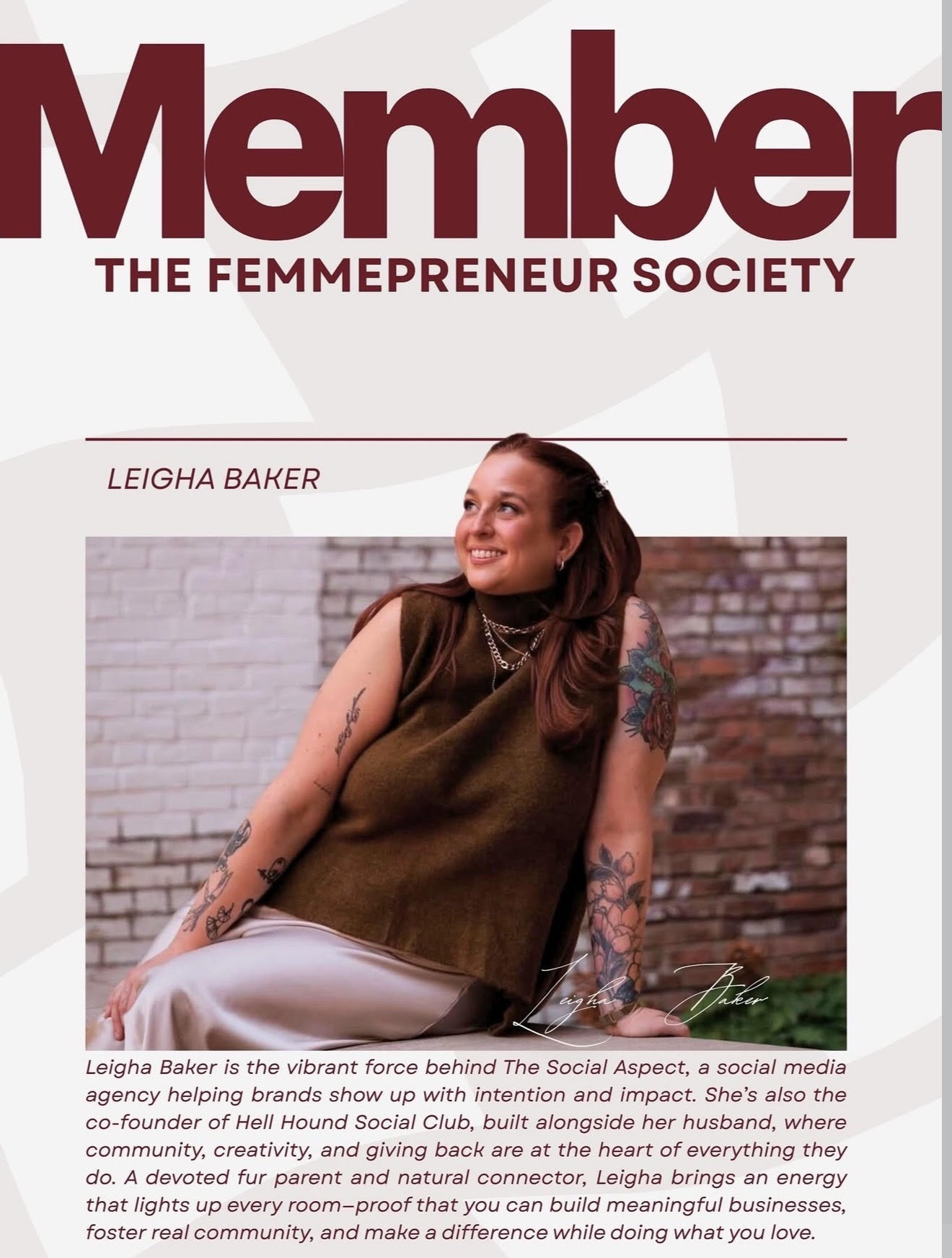 Leigha Baker, TFS member