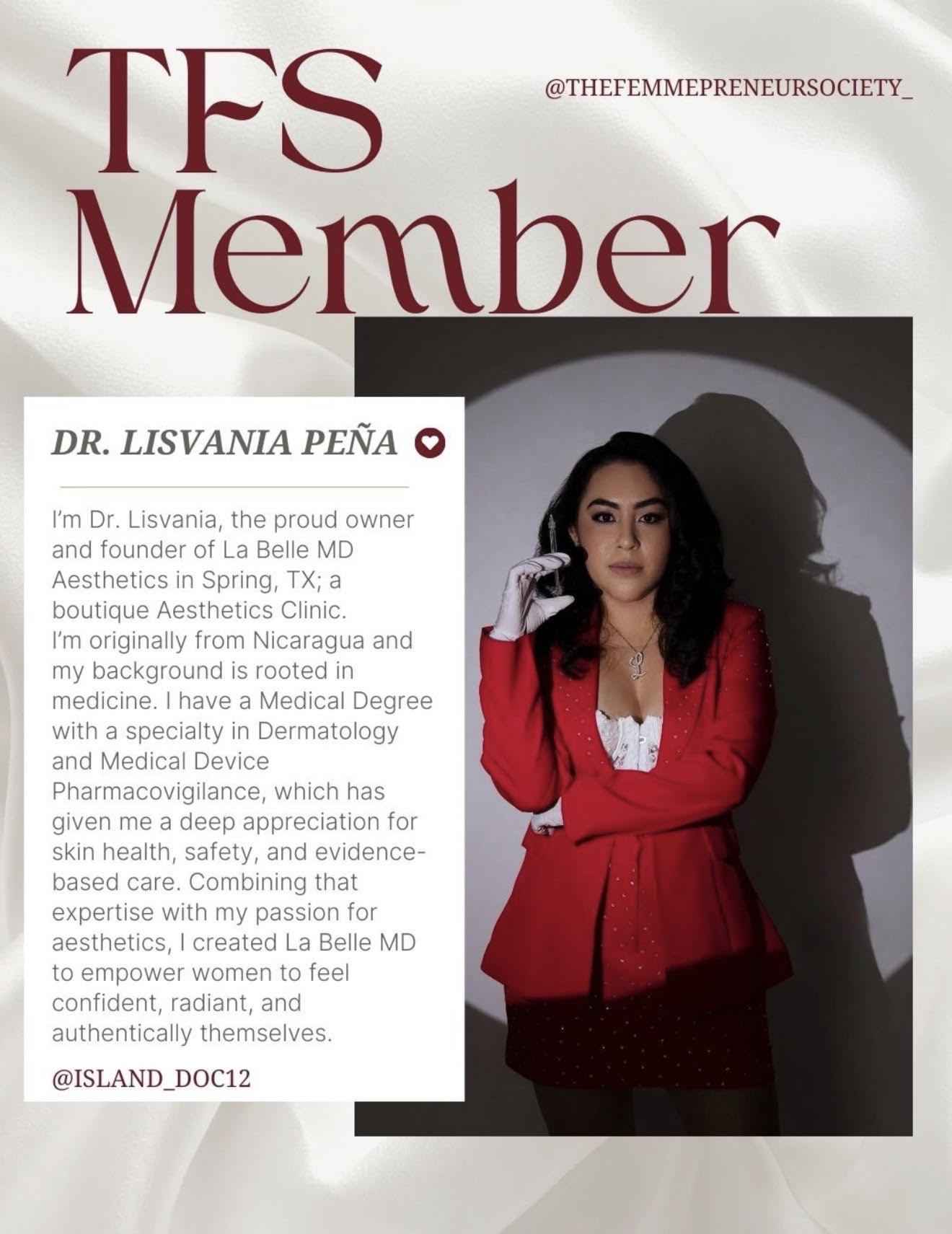 Dr. Lisvania Peña, TFS member