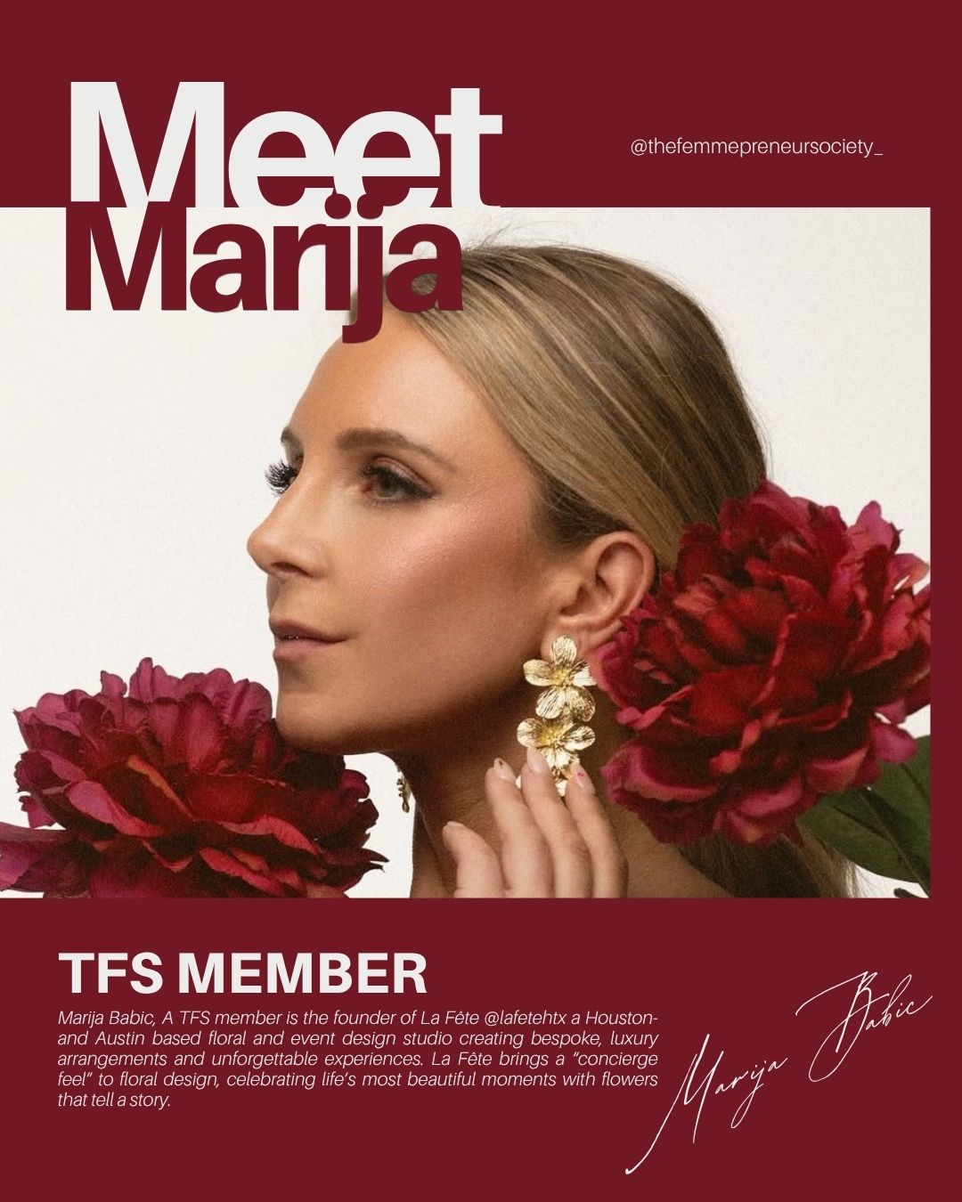 Marija Babic, TFS member